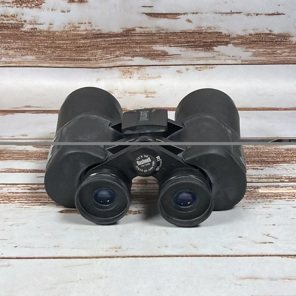 Bushnell 13-1250 12x50 Wide Angle Porro Prism Binoculars Case Strap Hunting Bird